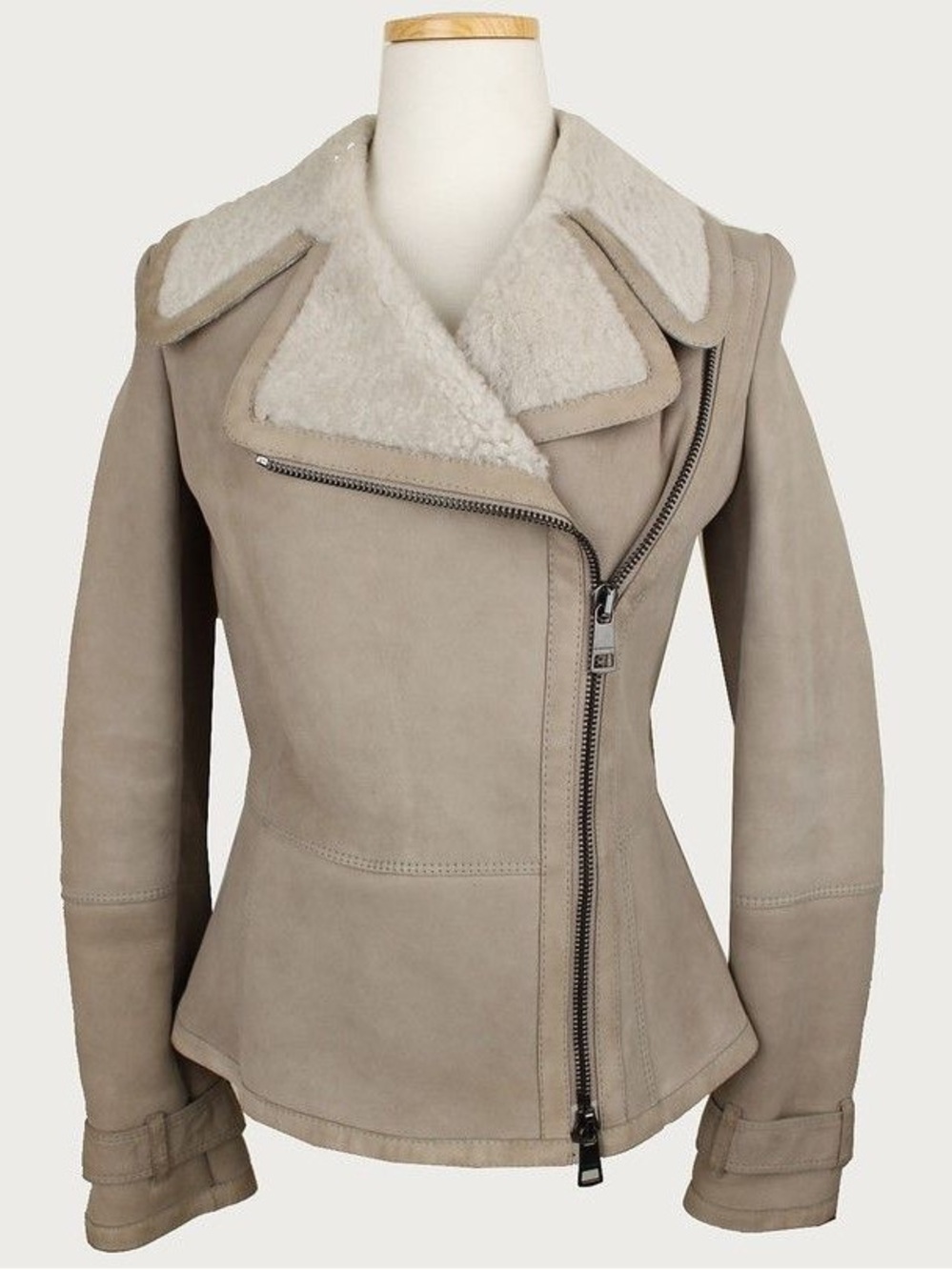Burberry Shearling-Lined Women's Moto Jacket